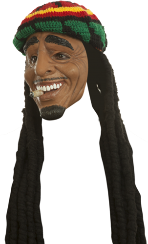 Luxe Masker Rasta met Muts (latex)