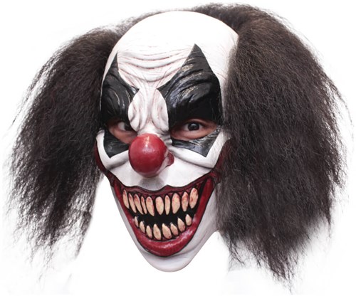 Masker Clown Darky Latex met Haar (gezichtsmasker)