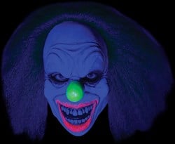 Latex Wild Neon Clown Masker Luxe - Blacklight