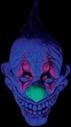 Latex Prankster Neon Clown Masker Luxe - Blacklight