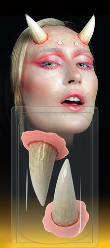 Professionele Latex Wond FX - Large Devil Horns (product)