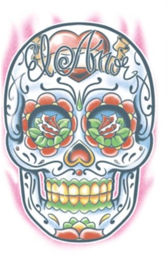 Day of the Dead Tattoo Skull Amor