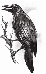 The Raven Tattoo (Goth Tattoo)