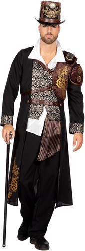 Luxe Herenkostuum Steampunk Zwart