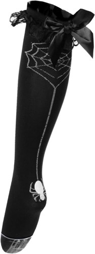 Sexy Zwarte Overknee Luxe met Spin aan Web