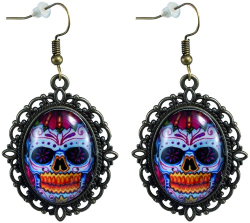 Catrina Day of the Dead Oorbellen
