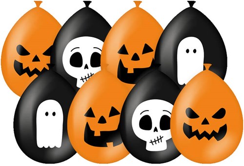 Party Ballonnen Halloween - 8st