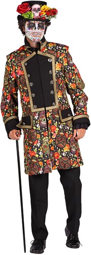 Halloween Heren Jas Mexican Skull Coloured