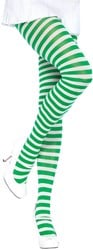 Gestreepte Panty Groen-Wit Luxe