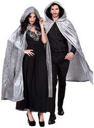 Fluwelen Cape Grijs (met capuchon)