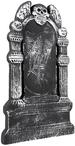 Grafsteen Doodshoofd met Vleugels RIP (50x30cm)