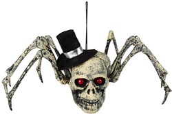 Decoratie Spinnenschedel Halloween (23x29cm)