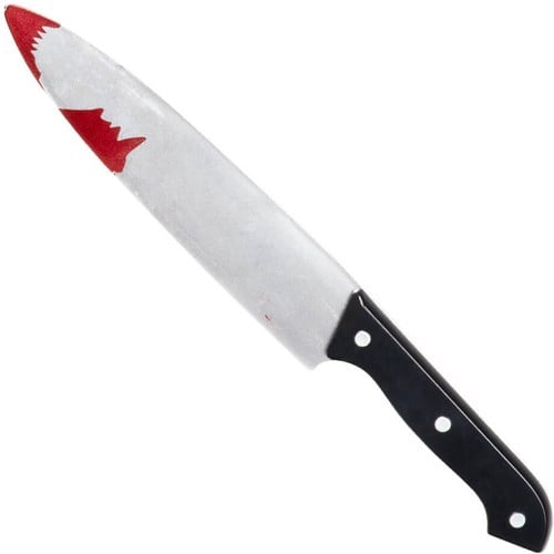 Mes Scream Nep met Bloed 33cm (plastic)