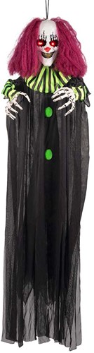 Deco Halloween Terror Clown met LED + Geluid - 130cm