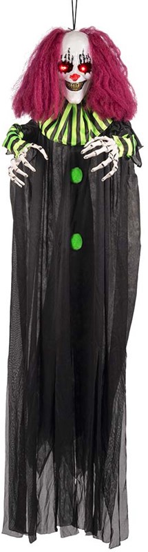Deco Halloween Terror Clown met LED + Geluid - 130cm