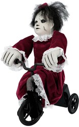 Decoratie Halloween Eng Meisje op Driewieler