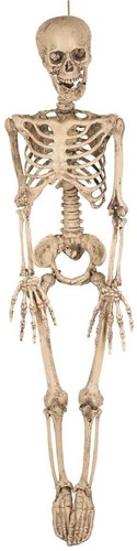Hangdecoratie Skeleton met LED-ogen (90cm)