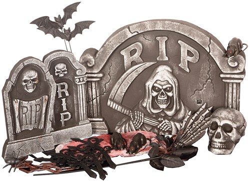 Decoratie Set Halloween met Grafstenen - 24dlg