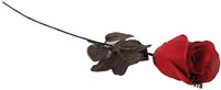 Decoratie Halloween Rode Roos met Spin - 45cm