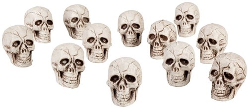 Doodshoofden set van 12 (4cm)