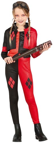 Kinderkostuum Harley Quinn Rood-Zwart
