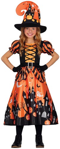 Orange Witch Heksenjurk voor Meisjes