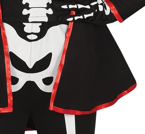 Skelet Kostuum Mrs. Bones Meisje (detail broek en jas)