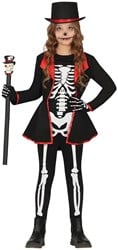 Halloween Kostuum Skelet Mrs. Bones Meisje