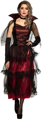 Dames Midnight Vamp Vampier Kostuum