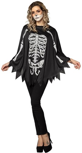 Skelet Poncho Halloween