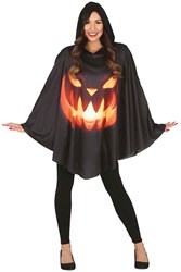Poncho Halloween Scary Pumpkin