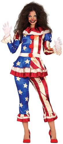 Halloween Kostuum Clown Patriot Dames