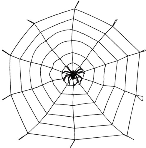 Elastische Spinnenweb met Spin (1,5 m)