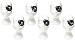 Plastic Ooglapje Piraat (doodshoofd)