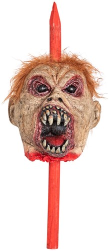 Deco Halloween Zombie Hoofd op Staak 