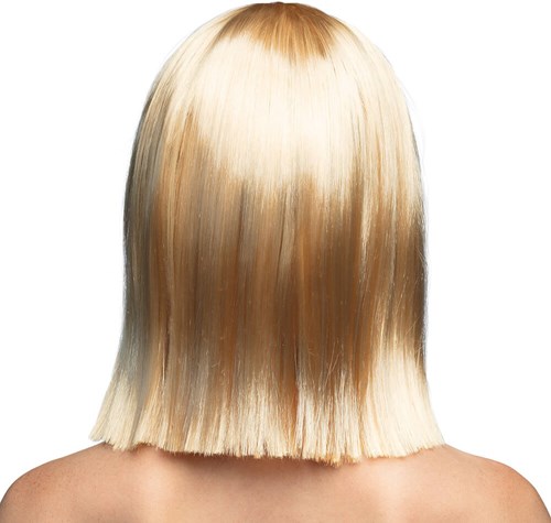 Bob Pruik Blond Half Lang (achterkant)