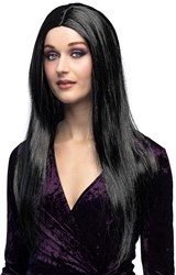 Pruik Zwart Extra Lang