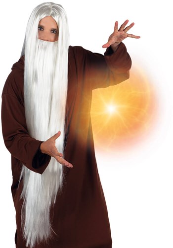 Pruik Tovenaar (met baard)