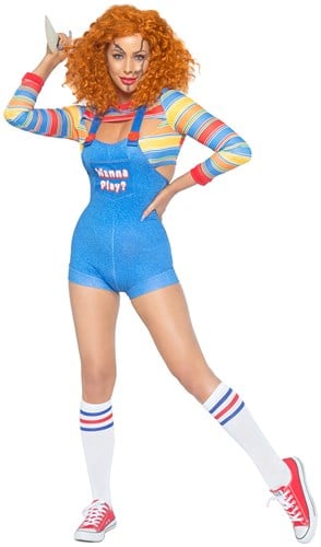 Kostuum Demon Doll Chucky voor Dames
