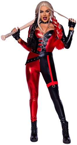 Catsuit Harley Q Rood-Zwart