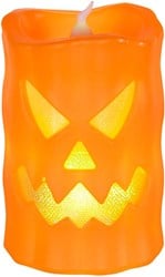 Halloween Pompoenen Led-Kaars (10x6cm)