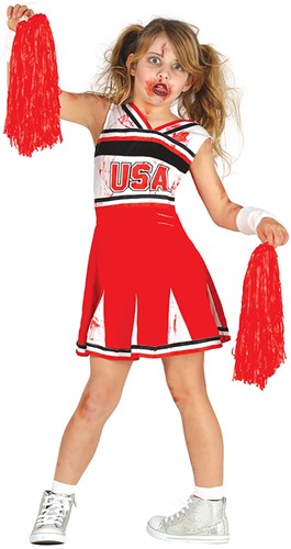 Kostuum Cheerleader Zombie voor meisjes