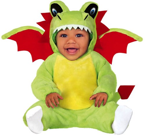 Kostuum Draak Baby Groen