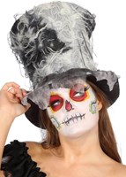 Halloween Hoge Hoed Grijs (1)