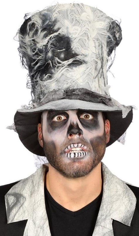 Hoge Hoed Halloween Grijs