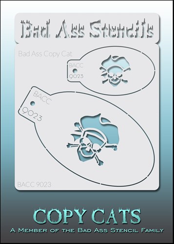 Schmink Stencil Set Piraten Doodshoofden