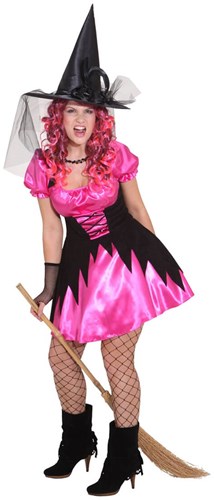 Damesjurk Sexy Heks Leila Pink
