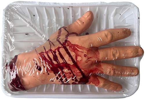 Plastic Hand met Bloed - 20cm