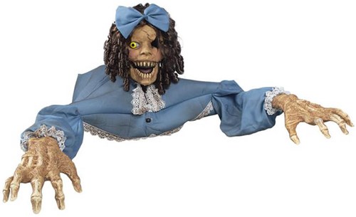 Zombie Meisje Crawling met Licht en Geluid - 100cm