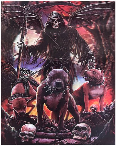 Poster Holografische Grim Reaper Dogs - 30x40cm